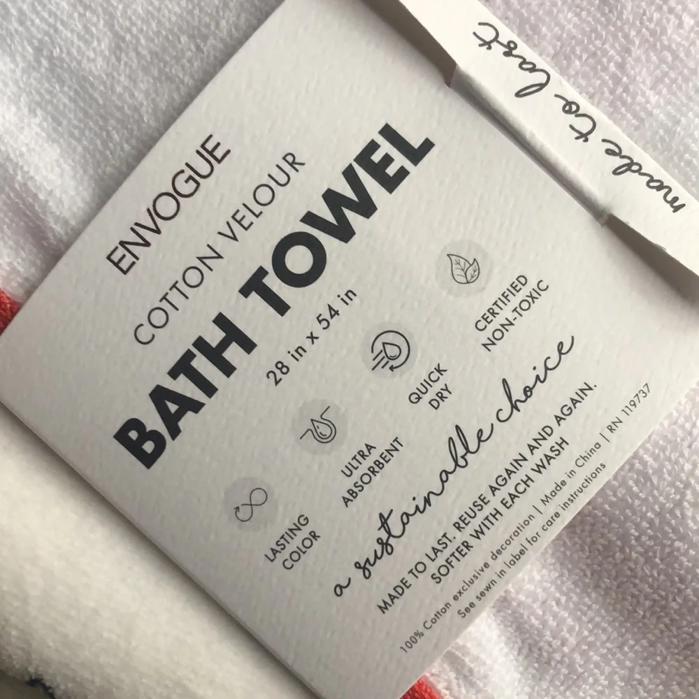Envogue STRAWBERRY Cotton Bath Towels s/2